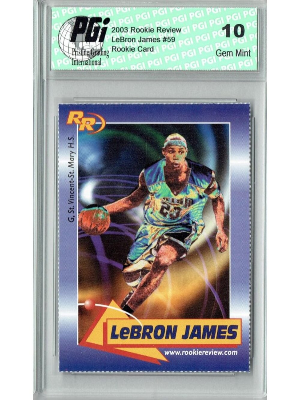 2003 LeBron James Rookie Card #59 PGI 10 Gem Mint - Sports Collectible
